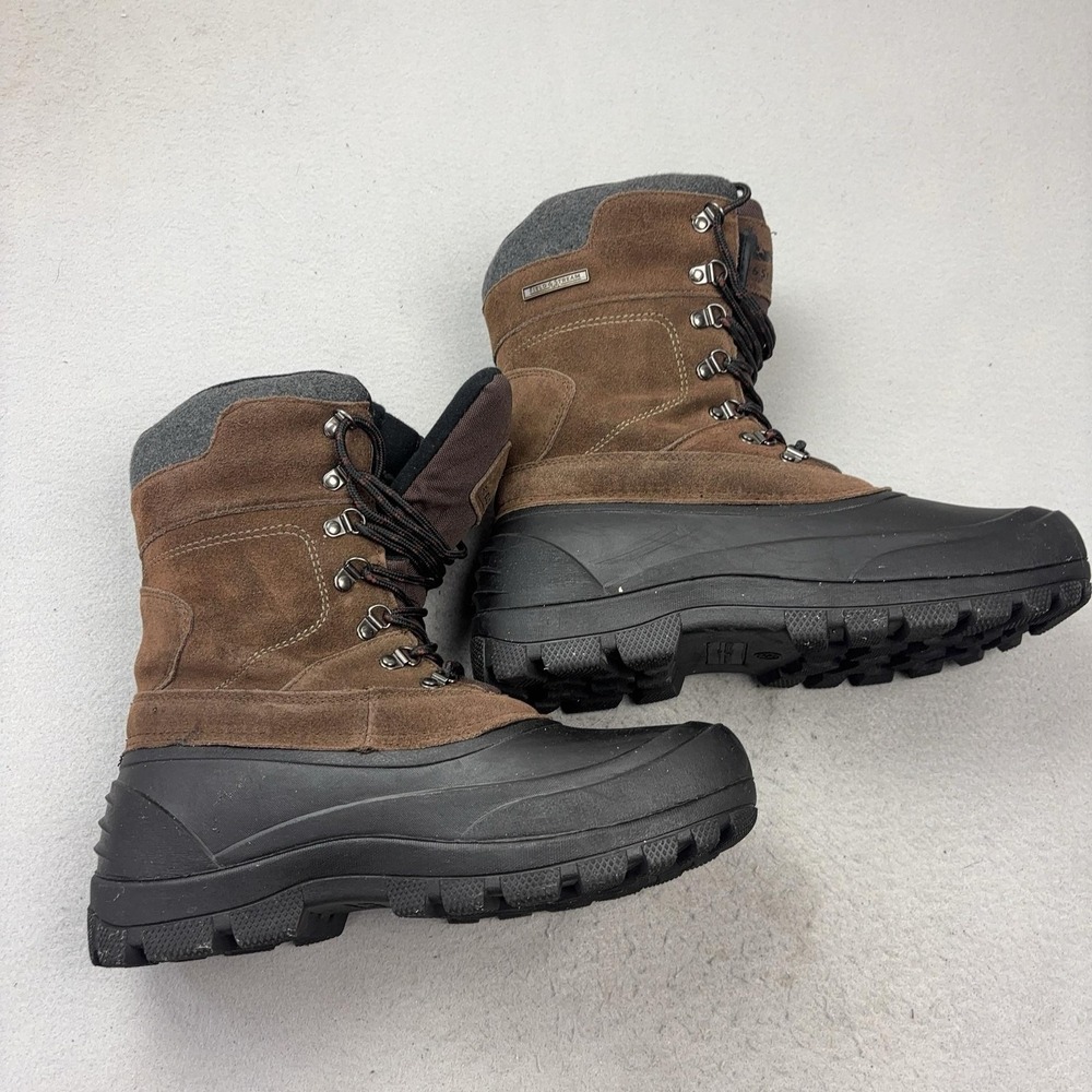 Field & Stream Snow Boots Mens Size 9 Brown Leather Thinsulate 600g FASCWMPB18